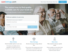 Tablet Screenshot of carelistings.com